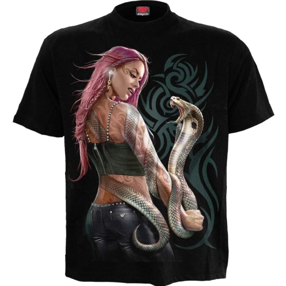 Gothic Serpent tattoo mens t shirt new snake